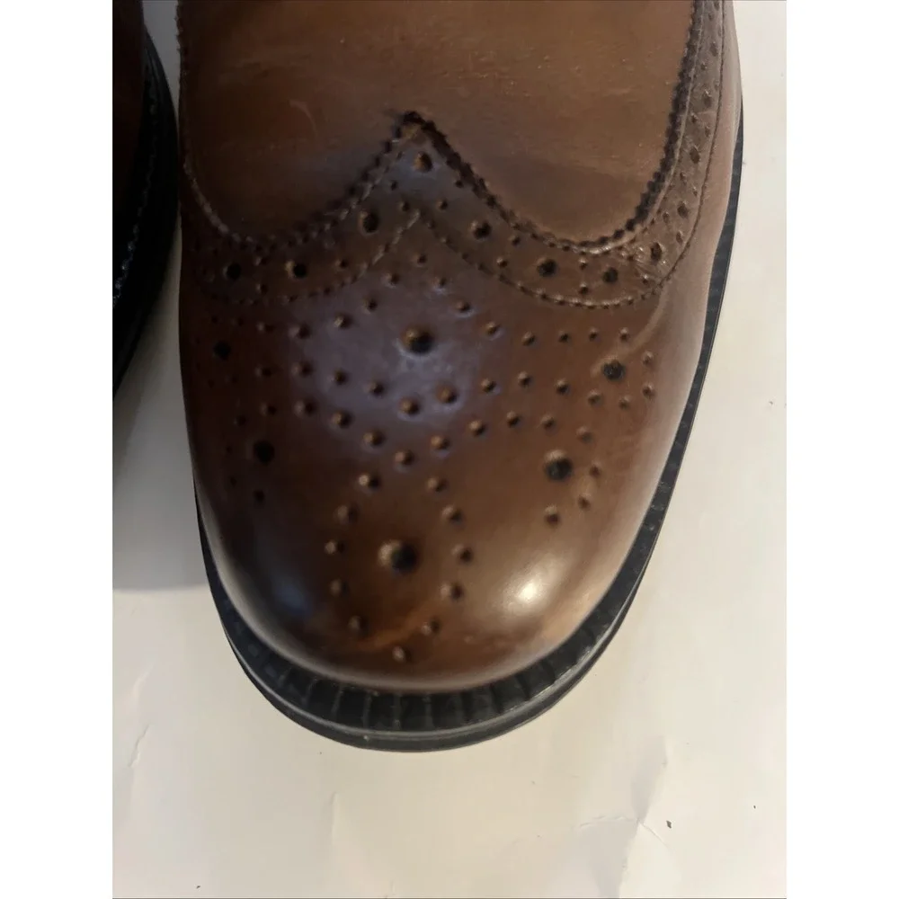 Chaps Men's Brown Leather Wingtips Oxford Size 12